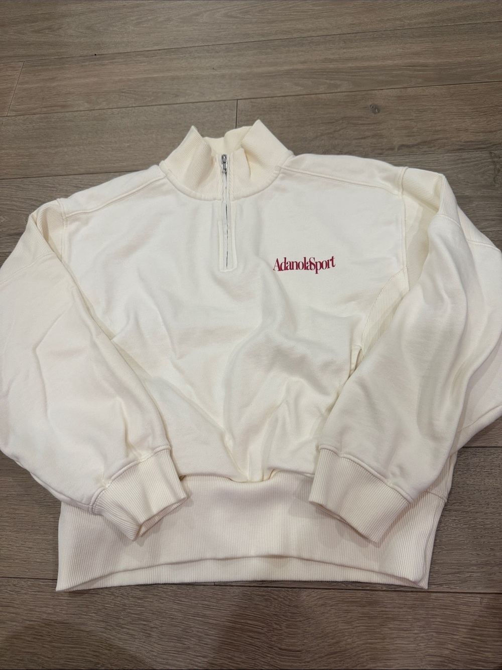 Adanola cream quarter zip